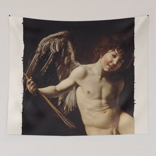 Item preview, Love Conquers All - Caravaggio's Classic Portrait Painting designed and sold by Sergey Sedunov.