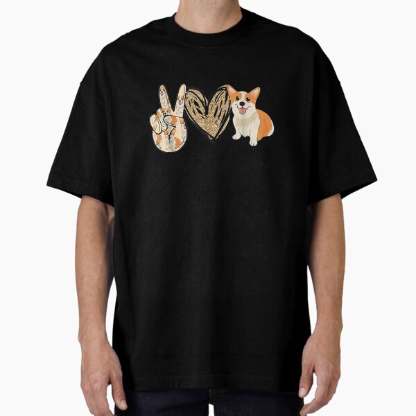 Item preview, Paz y amor lindo perro mamá regalo del día de la madre Corgi Lover camiseta designed and sold by Lorando clothing ⭐⭐⭐⭐⭐.