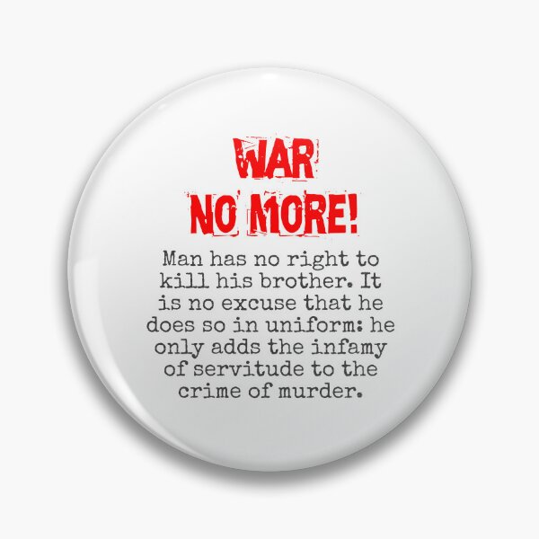 Item preview, Man Has No Right To Kill - Anti-War Quote designed and sold by CrankyOldDude.