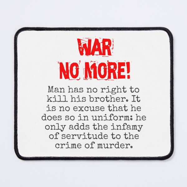 Item preview, Man Has No Right To Kill - Anti-War Quote designed and sold by CrankyOldDude.
