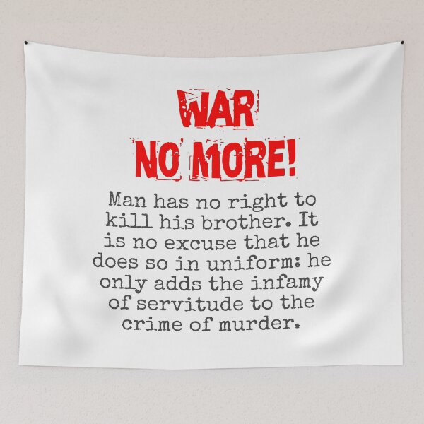 Item preview, Man Has No Right To Kill - Anti-War Quote designed and sold by CrankyOldDude.