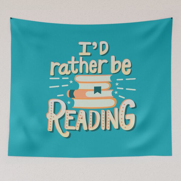 Item preview, I'd Rather Be Reading designed and sold by abbymalagaART.