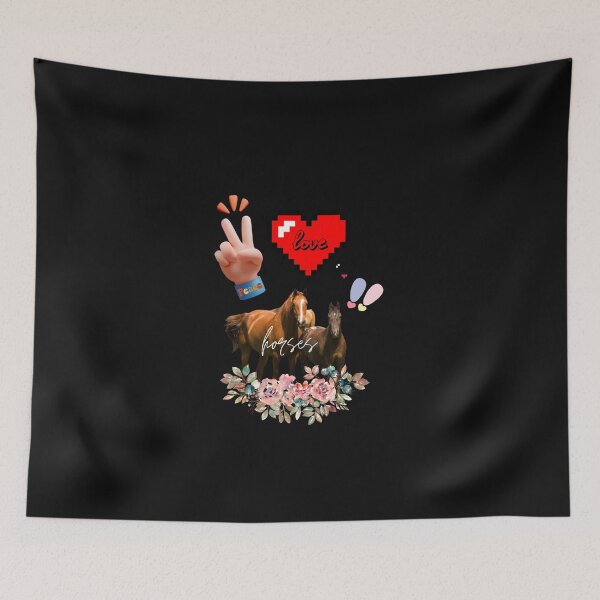 Item preview, Peace love horses sublimation design Flower animal PNG download Glitter leopard heart designed and sold by Wang Yu  sheng.