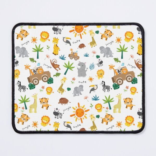 Item preview, Jungle Safari Cute Animals Pattern designed and sold by SoccaTamam.