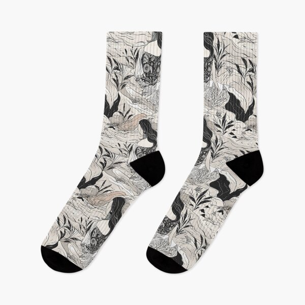 Item preview, Seamless Pattern, Woman, Black and white illustration designed and sold by Posterdom.