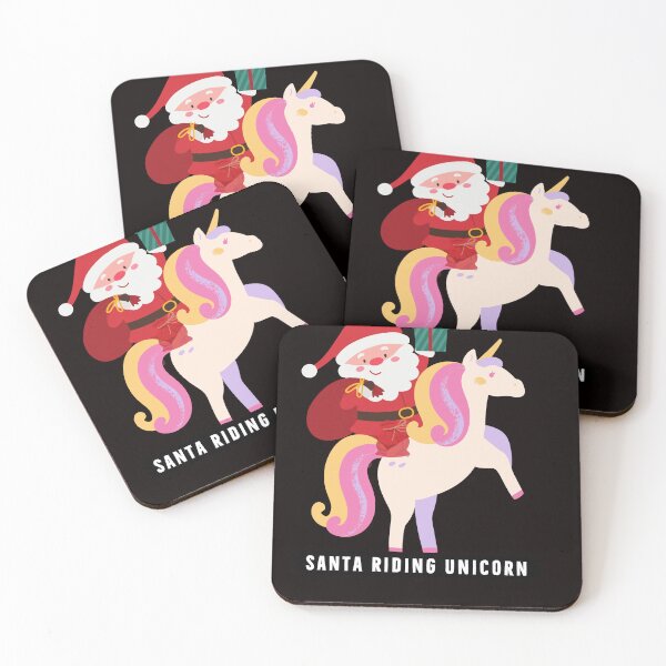 Item preview, Santa Riding a Unicorn For christmas designed and sold by sandra-merch.