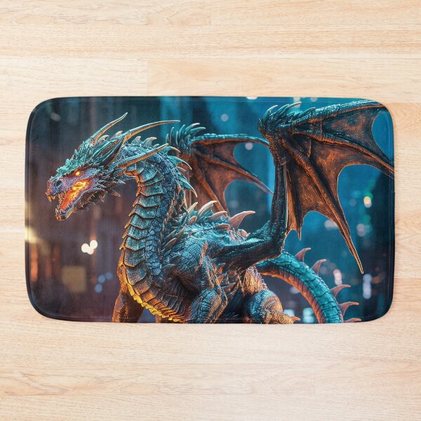 Item preview, Experience the Majestic Beauty of a Blue Dragon in Heroic Pose designed and sold by CreationP.