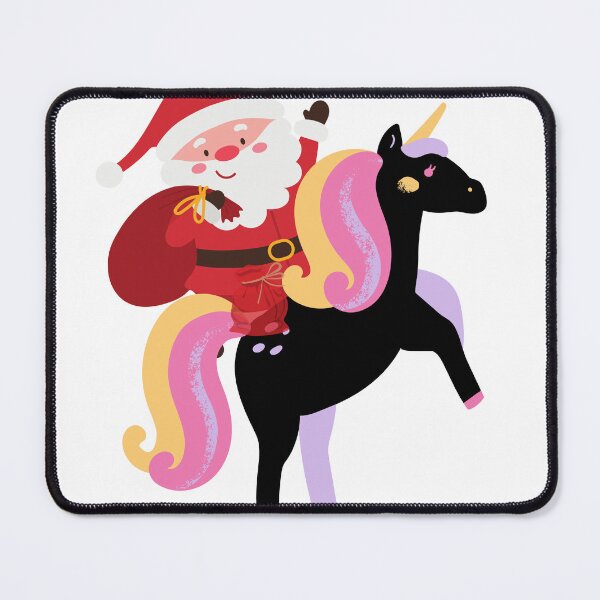 Item preview, Santa Riding a Black Unicorn 2024 designed and sold by sandra-merch.