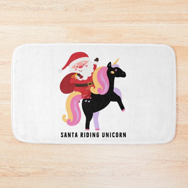 Item preview, Santa montando un unicornio negro 2024 designed and sold by sandra-merch.