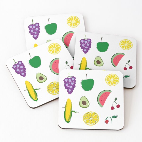 Item preview, Minimalist fruits vegetables and berries bundle pack designed and sold by anycolorart.