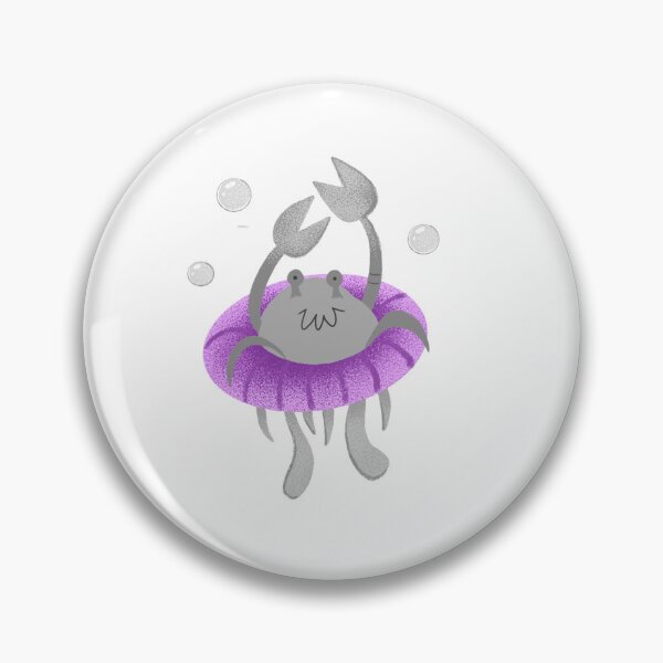 Item preview, Ocean floatie Crab in a purple ring designed and sold by cheekyfoxart.