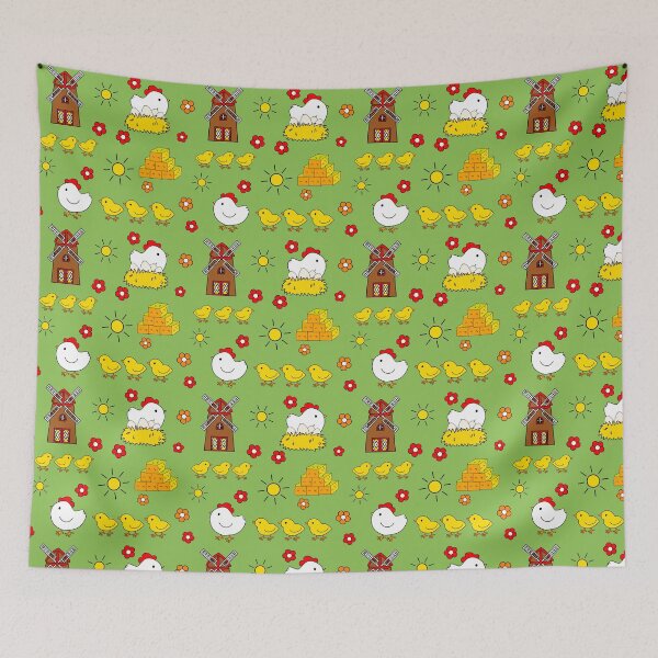 Item preview, chicken farm pattern designed and sold by Krissys-Art.