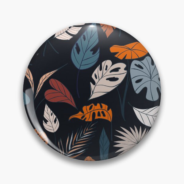 Artikelvorschau, Autumn Leaves Pattern on Navy entworfen und verkauft von KatsCanvas.