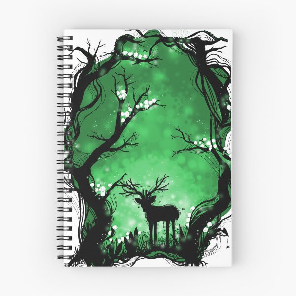 Item preview, Mystical forest forest spirits green designed and sold by ChallaDesign.