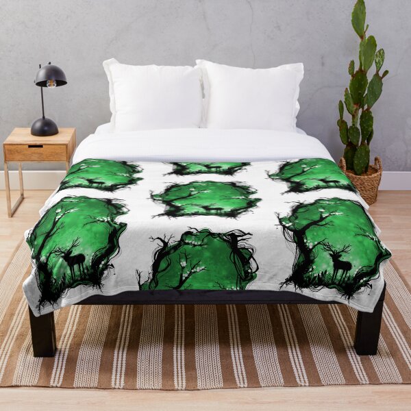 Item preview, Mystical forest forest spirits green designed and sold by ChallaDesign.