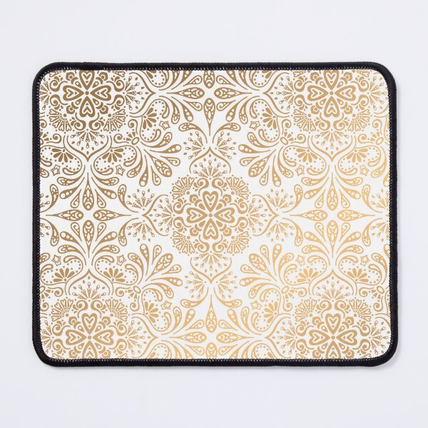 Item preview, Elegant Gold Vintage Mandala Pattern On White designed and sold by Vic Torys ☆.