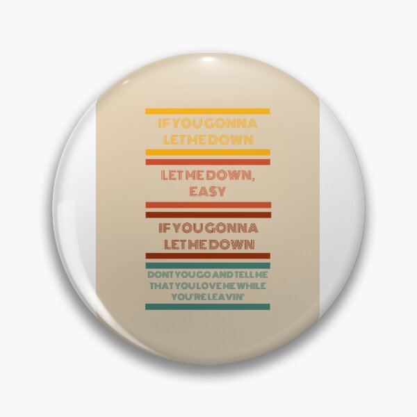 Item preview, Chorus Retro lyrics LET ME DOWN EASY 60s 70s band design inspired by Daisy Jones and the six designed and sold by SoftBlushSarah.