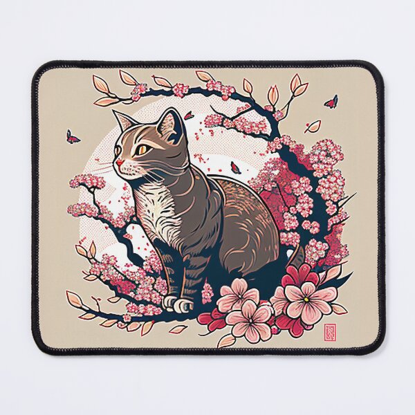 Item preview, Cherry Blossom Tabby Cat 2 designed and sold by heyhannaleah.