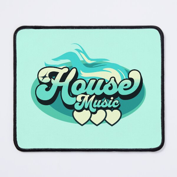 Item preview, HOUSE MUSIC  - House Music Heat (aqua blue/light mint) designed and sold by Discothreadz.