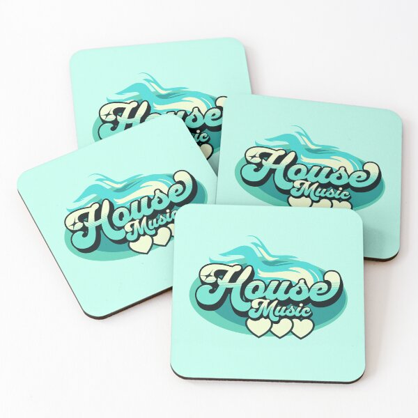 Item preview, HOUSE MUSIC  - House Music Heat (aqua blue/light mint) designed and sold by Discothreadz.
