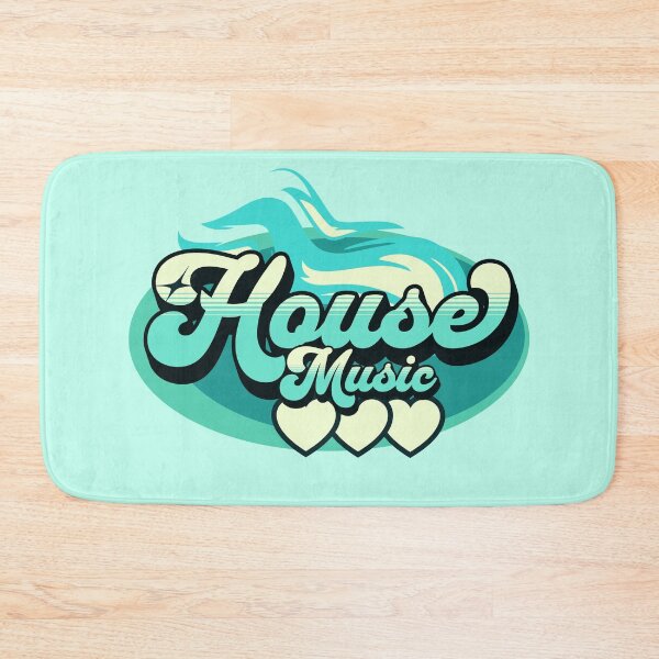 Item preview, HOUSE MUSIC  - House Music Heat (aqua blue/light mint) designed and sold by Discothreadz.