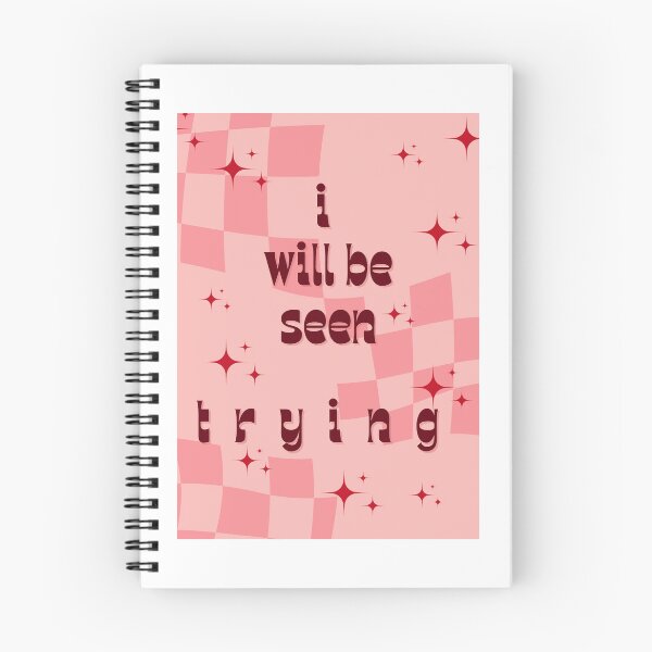 Item preview, Motivational retro quote I will be seen trying, floral bright design designed and sold by SoftBlushSarah.
