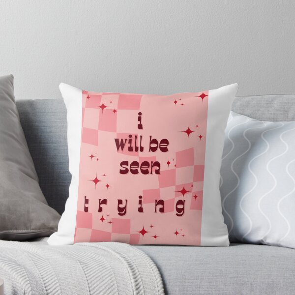 Item preview, Motivational retro quote I will be seen trying, floral bright design designed and sold by SoftBlushSarah.
