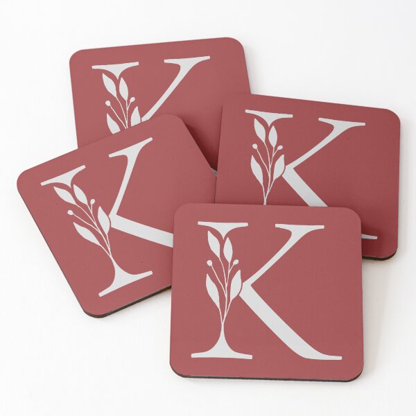 Item preview, "K" Botanical monogram. Detailed Peony Drawing Sticker designed and sold by knightera.