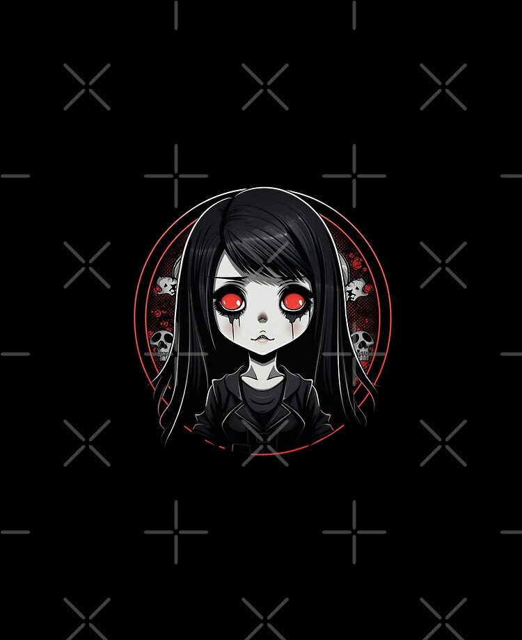 anime girl with scary eyes, t-shirt , phone cases | iPad Case & Skin