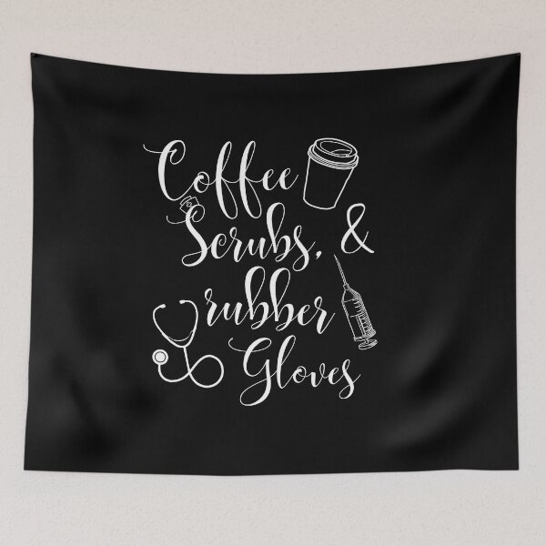 Item preview, Coffee Scrubs And Rubber Gloves, Nurse international day gift idea designed and sold by Adorable Designs.
