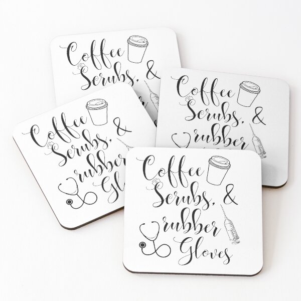 Item preview, Coffee Scrubs And Rubber Gloves, Nurse international day gift idea designed and sold by Adorable Designs.