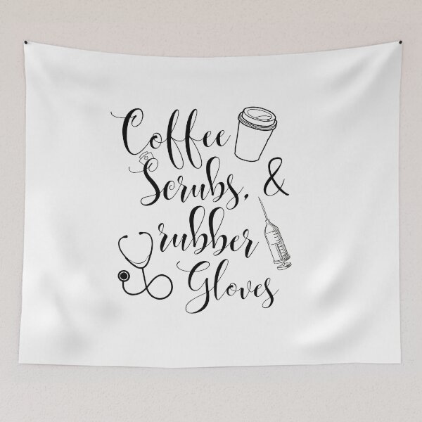 Item preview, Coffee Scrubs And Rubber Gloves, Nurse international day gift idea designed and sold by Adorable Designs.