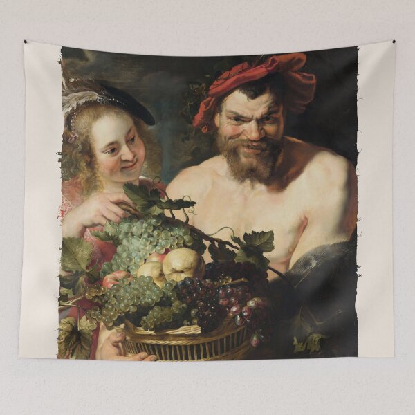 Item preview, Nymph and Satyr - Peter Paul Rubens' Classic Painting designed and sold by Sergey Sedunov.