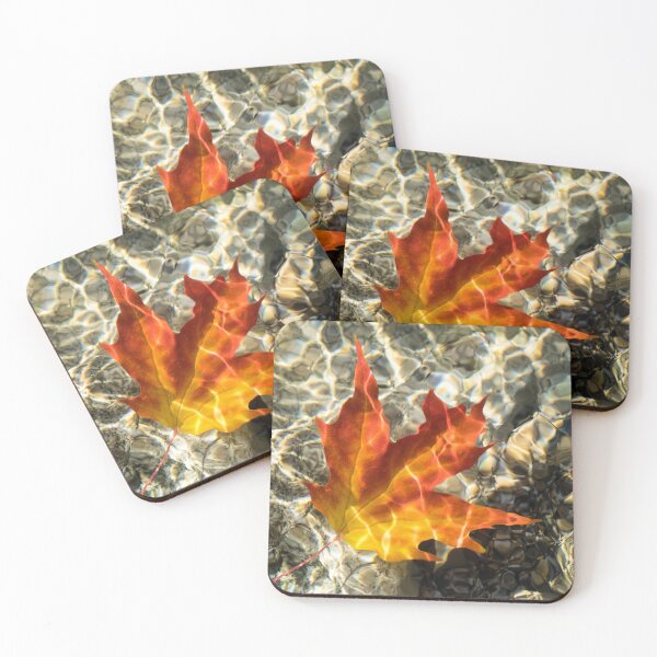 Item preview, Submersed Maple Leaf in Rich Jeweled Pattern designed and sold by Georgia Mizuleva.
