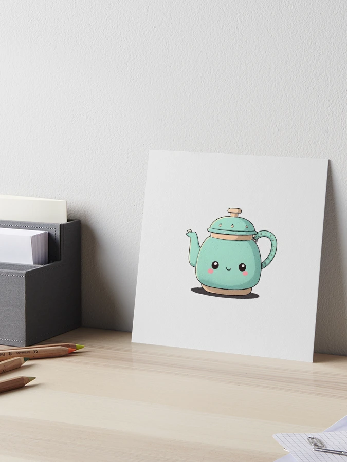 Cute Blue Tea Pot - Play Time Pin for Sale by CutePlanetEarth