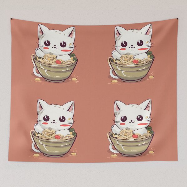 Item preview, Cute kawaii kitten in the ramen designed and sold by Vladyslav Shestakov.