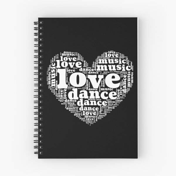 Item preview, Love dance and music words inside heart shape designed and sold by DanceDeck.