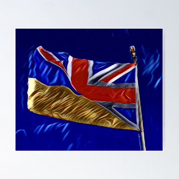 Item preview, UK/UKRAINE Flag In Expressive Blend designed and sold by Fearless-Fox.