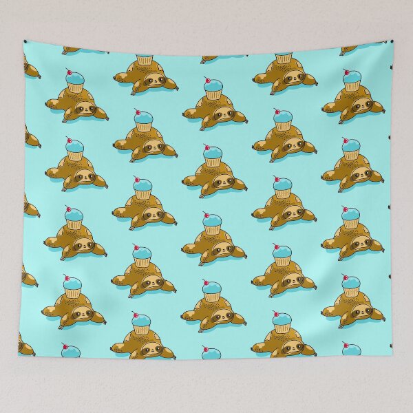 Item preview, A cupcake on a sloth designed and sold by cheekyfoxart.