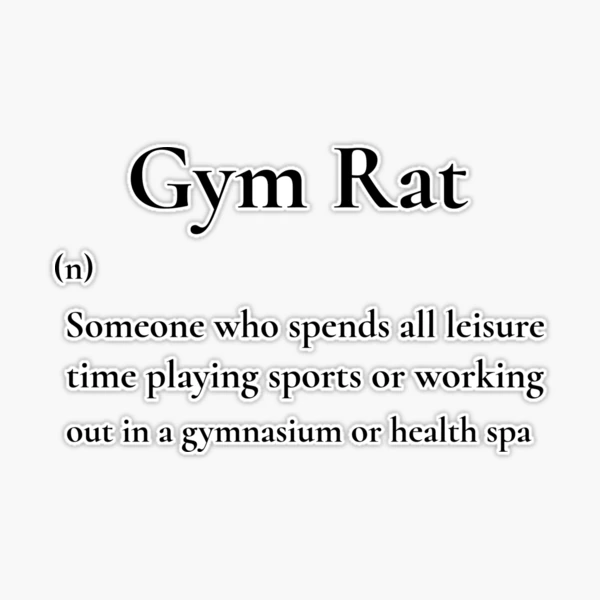 Gymrat definition Sticker by Renzko