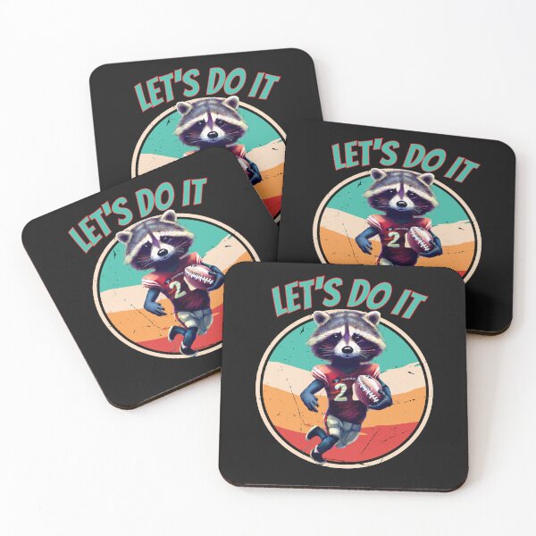 Item preview, a raccoon playing American football designed and sold by Animal world designs.