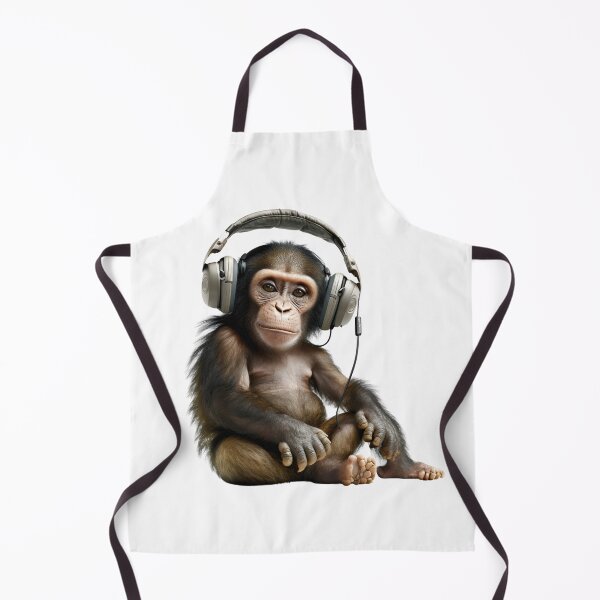 Item preview, Little Monkey In Headphones Listening To Music designed and sold by ekachar.