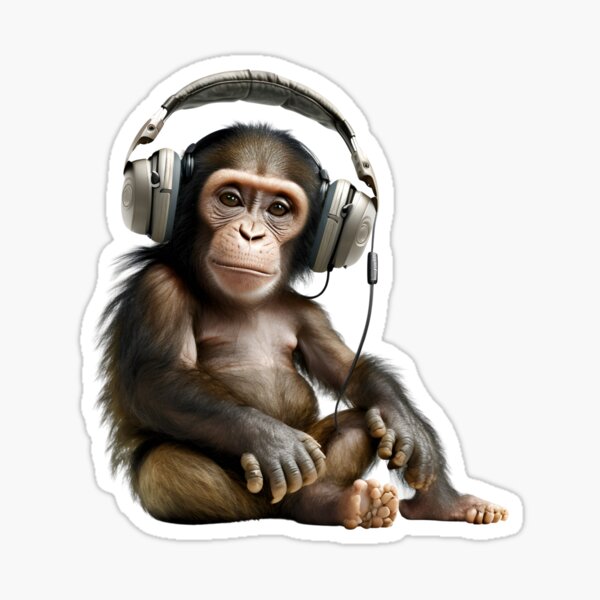 monkey listening to music (ORIGINAL, 1990), Monkey Sony Walkman