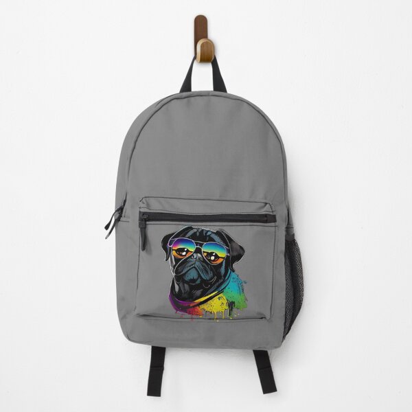 Item preview, Colorful cool black pug with sunglasses one designed and sold by MLArtifex.