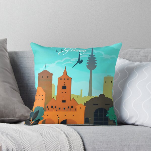 Item preview, Nuremberg Skyline Retro Poster designed and sold by DimDom.