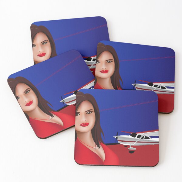 Item preview, Aviation Academy - Beautiful Woman Private Pilot Closeup Near A Generic High Wings Propeller Plane designed and sold by House of Sadu by Craitza.