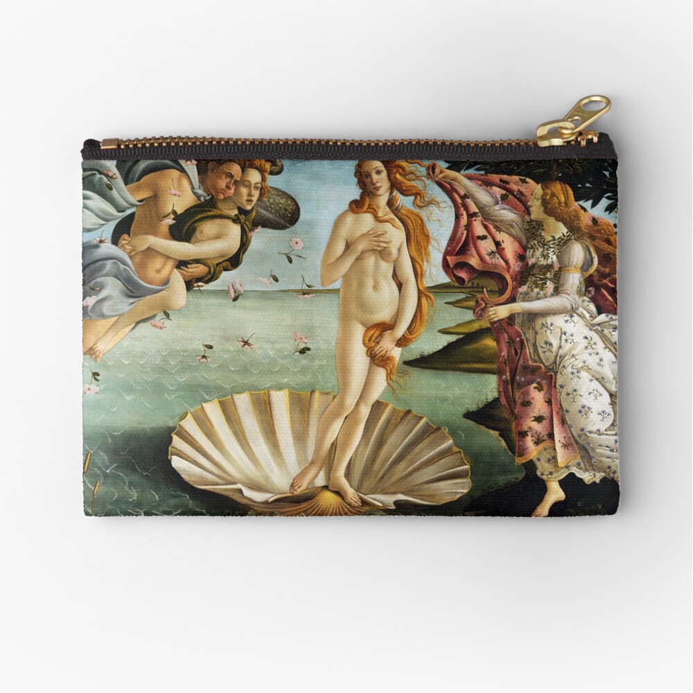 Iconic Sandro Botticelli The Birth of Venus Zipper Pouch