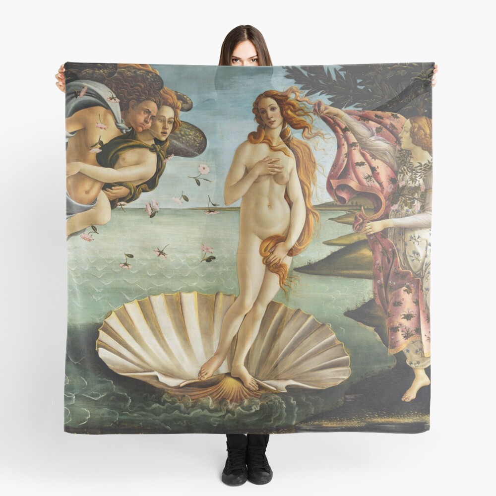 Iconic Sandro Botticelli The Birth of Venus Scarf