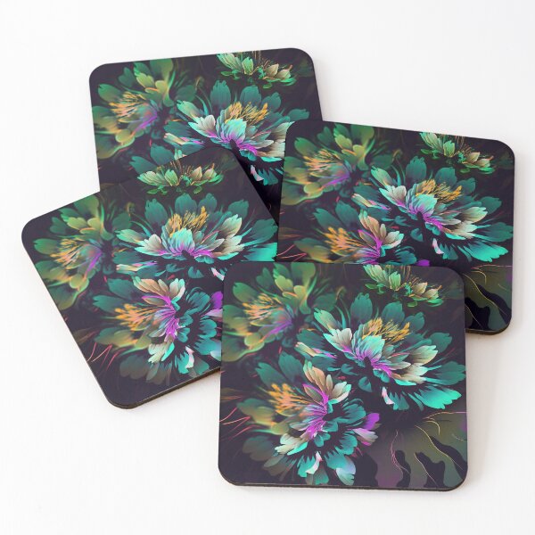 Item preview, Fluorescent Flowers designed and sold by Graphoteka.