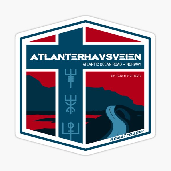 Artikel-Vorschau von Atlanterhavsveien 2 - Atlantikstraße Norwegen T-Shirt Aufkleber Design, designt und verkauft von ROADTROOPER.